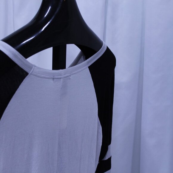 Black and White Sequin Shamrock Women's Long Sleeve Top - Picture 8 of 9